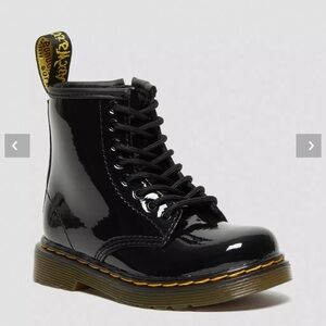 Dr Martens TODDLER 1460 PATENT LEATHER LACE UP BOOTS